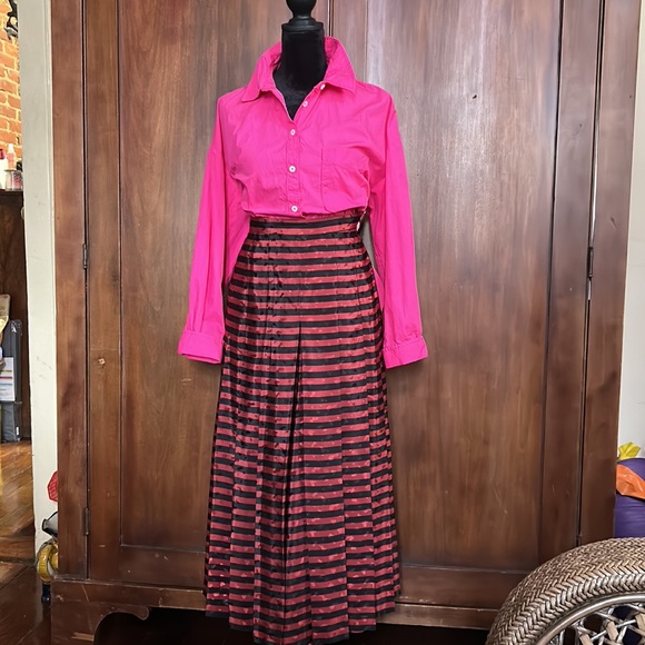 Vintage Jaeger Pleated Maxi Skort Culottes 8 - Picture 3 of 14